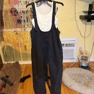 FP Movement by Free People Black Jeans Overalls